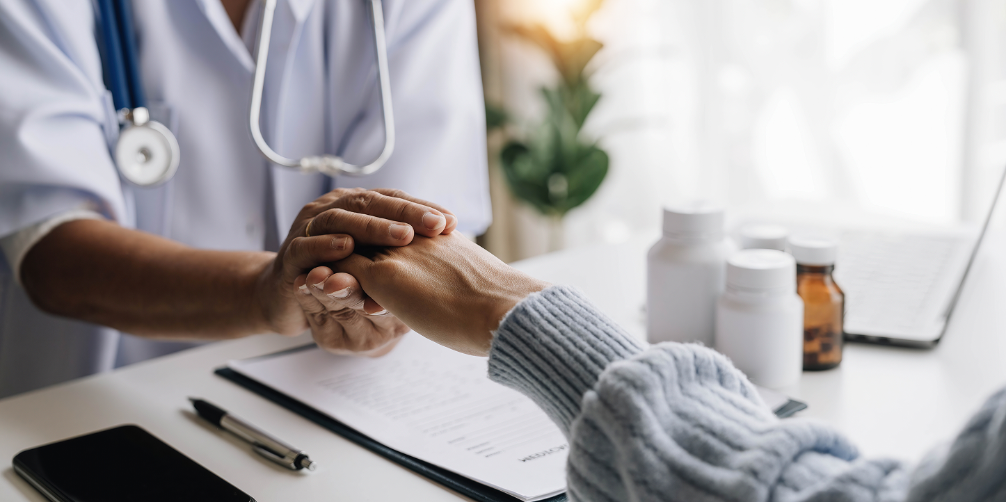 Clinician providing medication-assisted treatment
